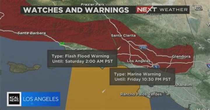 
Flash flood warning California: Life threatening rainfall could impact nearly 70,000, along with heavy snow and damaging winds 
